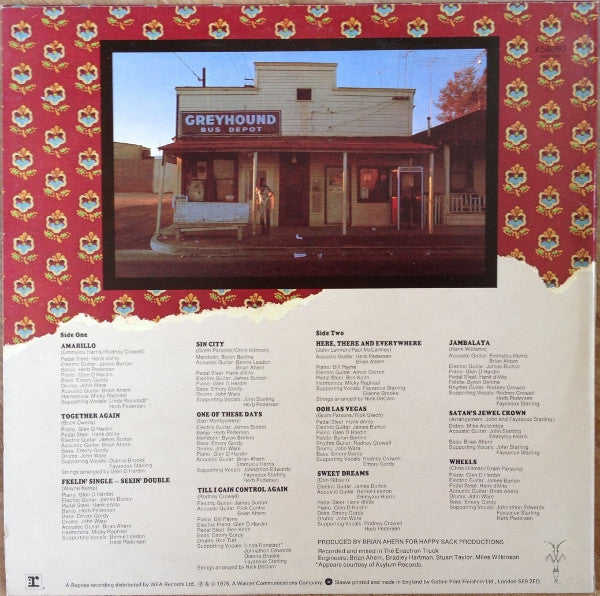 Emmylou Harris : Elite Hotel (LP, Album)