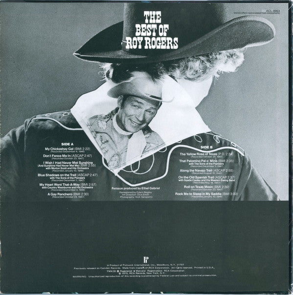 Roy Rogers (3) : The Best Of Roy Rogers (LP, Comp, RE)