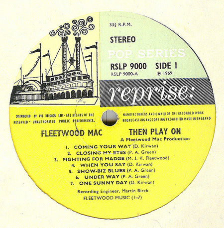 Fleetwood Mac : Then Play On (LP, Album, Gat)