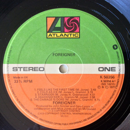 Foreigner : Foreigner (LP, Album)