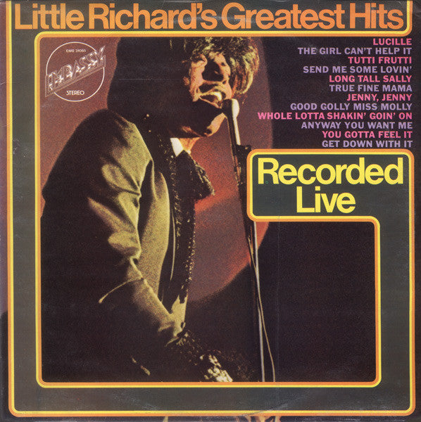 Little Richard : Little Richard's Greatest Hits Recorded Live (LP, Album, RE)
