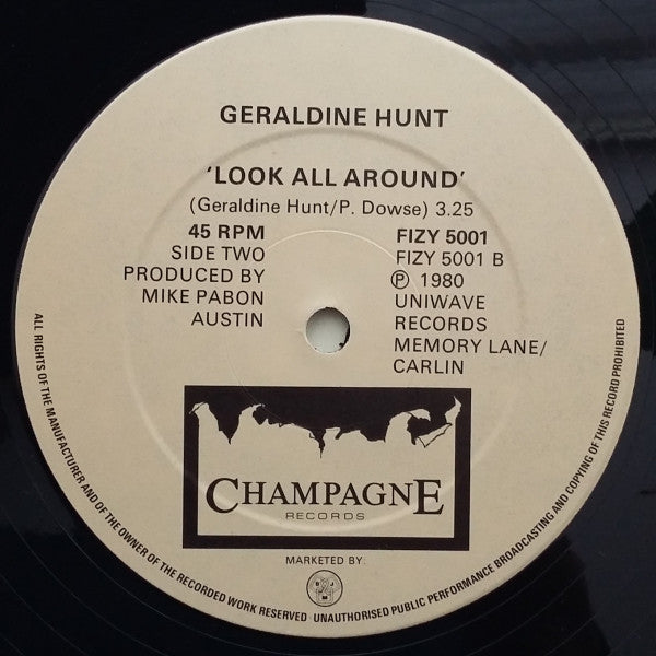 Geraldine Hunt : Can't Fake The Feeling (12", Single)