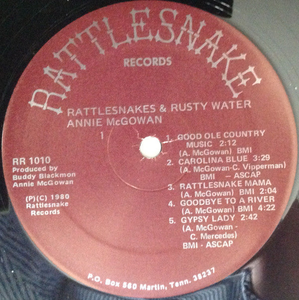Annie McGowan : Rattlesnakes & Rusty Water (LP, Album)