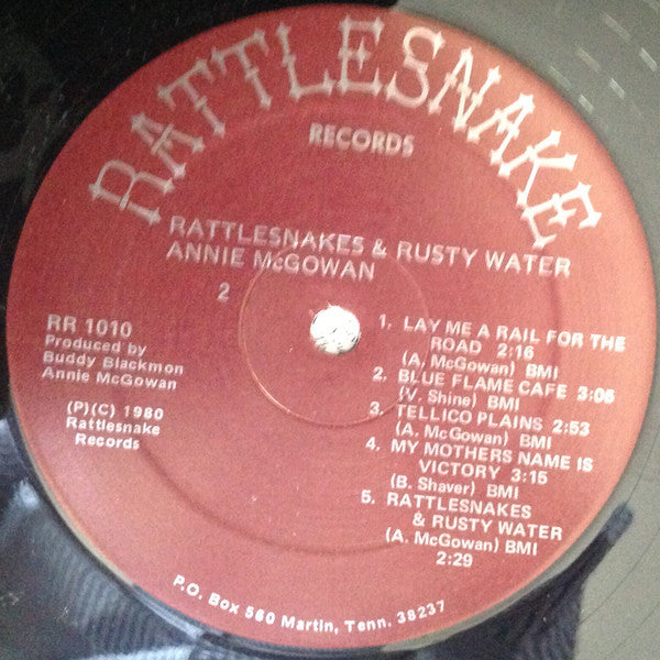 Annie McGowan : Rattlesnakes & Rusty Water (LP, Album)