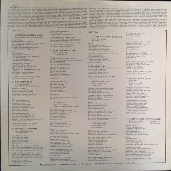 Annie McGowan : Rattlesnakes & Rusty Water (LP, Album)