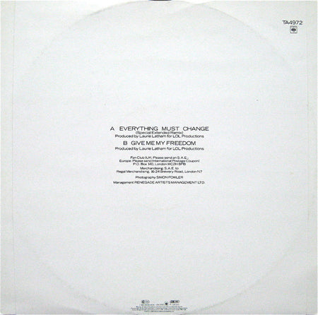Paul Young : Everything Must Change (Special Extended Mix) (12", Single)