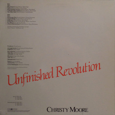 Christy Moore : Unfinished Revolution (LP, Album)