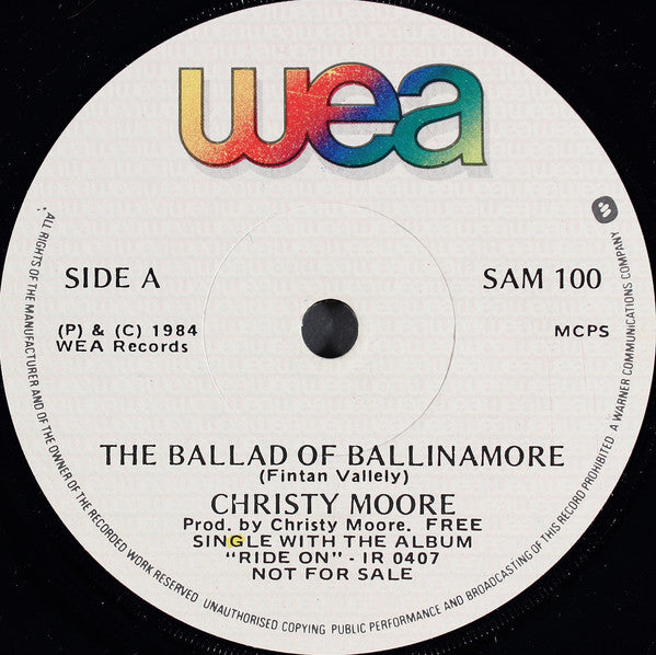 Christy Moore : Ride On (LP, Album + 7", Single)