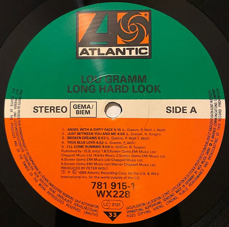 Lou Gramm : Long Hard Look (LP, Album)