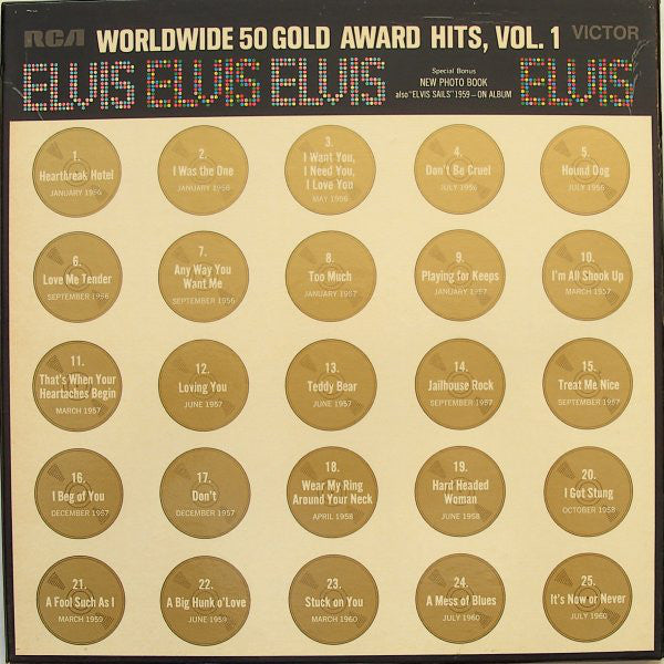 Elvis* : Worldwide 50 Gold Award Hits, Vol. 1 (4xLP, Comp, Mono + Box)