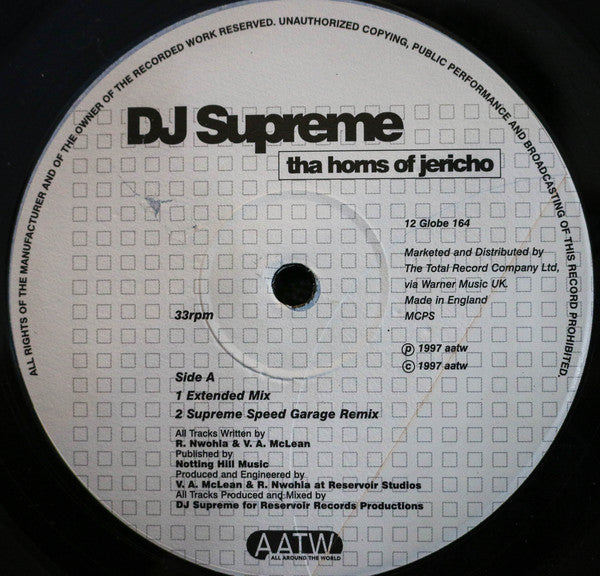DJ Supreme : Tha Horns Of Jericho (12")