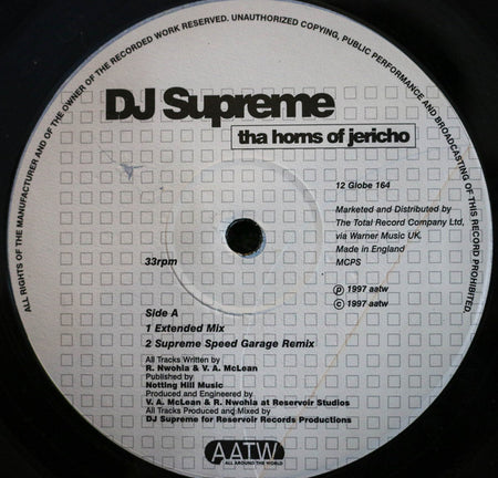 DJ Supreme : Tha Horns Of Jericho (12")