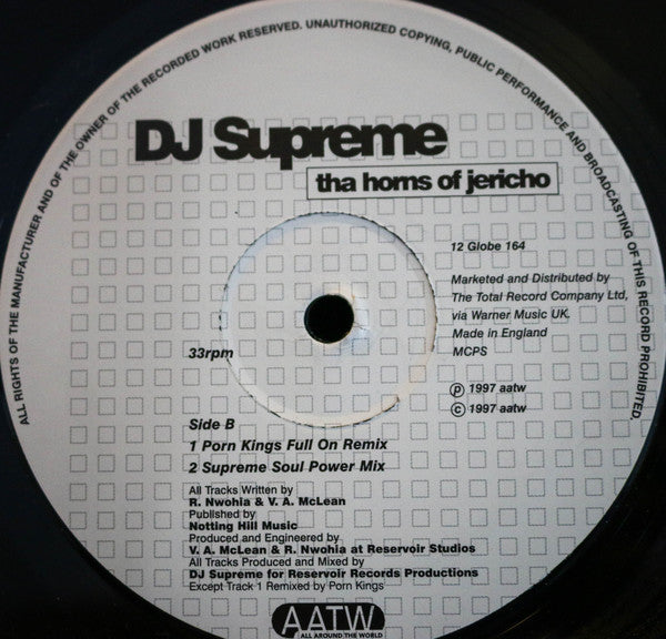 DJ Supreme : Tha Horns Of Jericho (12")