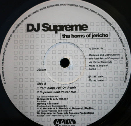 DJ Supreme : Tha Horns Of Jericho (12")