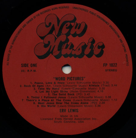 Erv Lewis : Word Pictures (LP, Album)