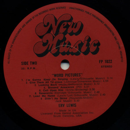 Erv Lewis : Word Pictures (LP, Album)