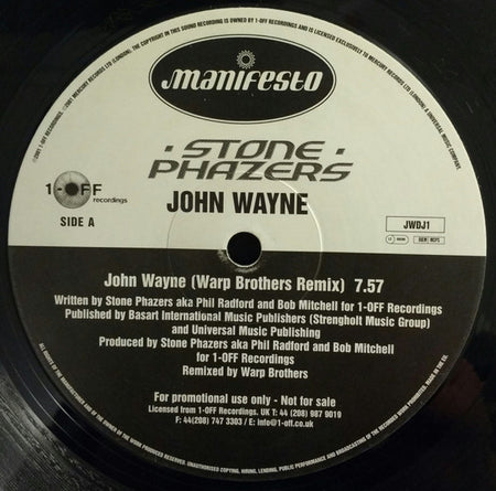 Stone Phazers : John Wayne (12", Promo)