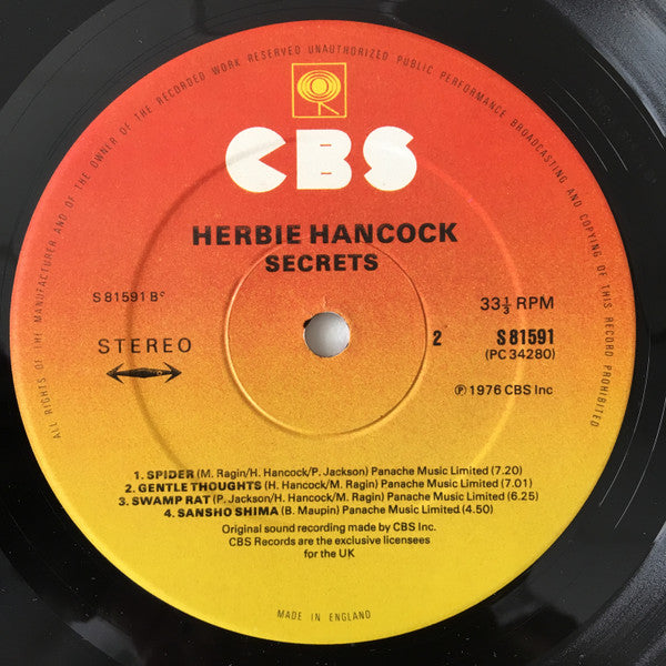 Herbie Hancock : Secrets (LP, Album)