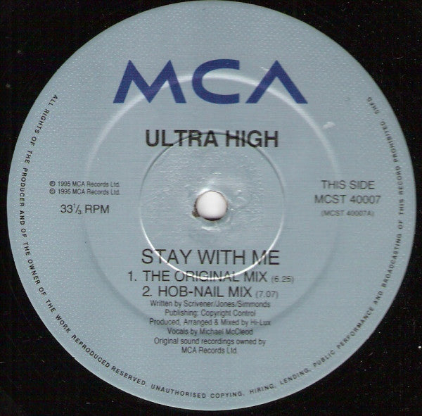 Ultra High : Stay With Me (12", Single)