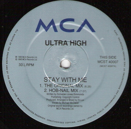 Ultra High : Stay With Me (12", Single)