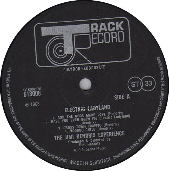 The Jimi Hendrix Experience : Electric Ladyland (2xLP, Album, Blu)