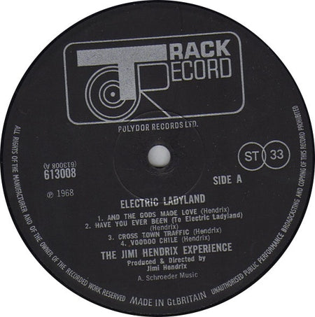 The Jimi Hendrix Experience : Electric Ladyland (2xLP, Album, Blu)