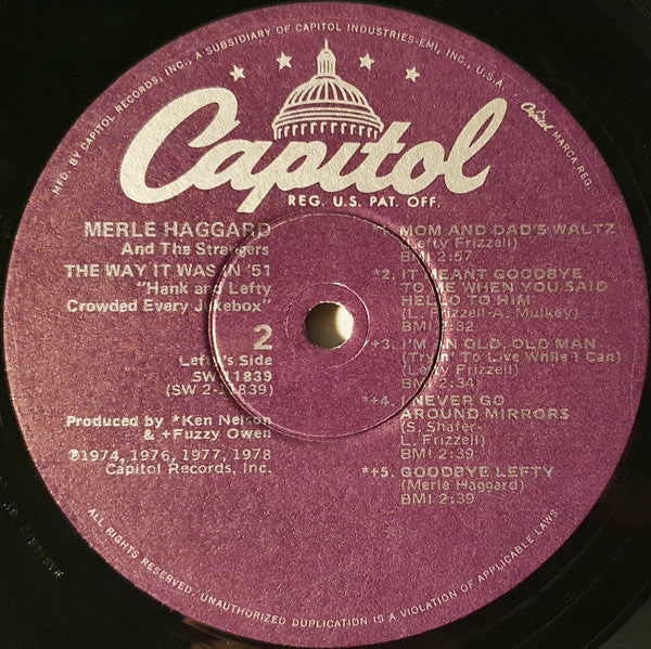 Merle Haggard And The Strangers (5) : The Way It Was In '51 (LP, Comp)