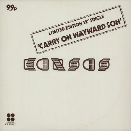 Kansas (2) : Carry On Wayward Son (12", Single, Ltd, RE)