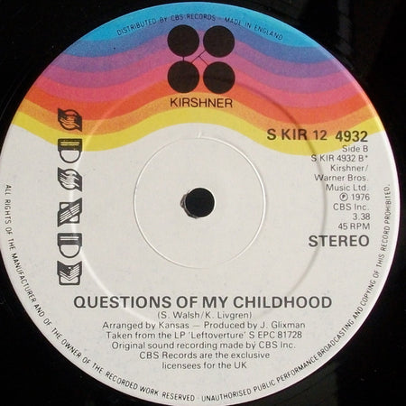 Kansas (2) : Carry On Wayward Son (12", Single, Ltd, RE)
