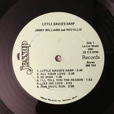 Jim Williams (5) And Red Ellis : Little David's Harp (LP, Album)