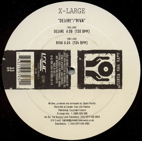 X-Large : Desire / Riva (12")