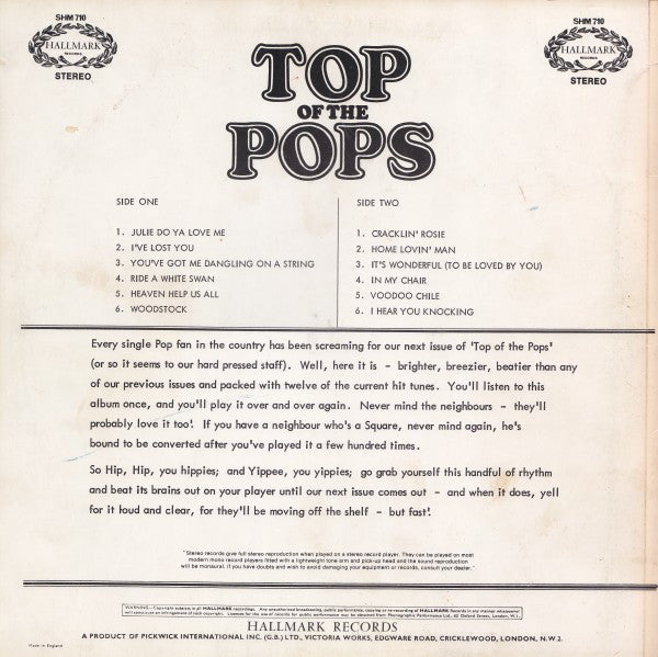 The Top Of The Poppers : Top Of The Pops Vol. 14 (LP, Album)