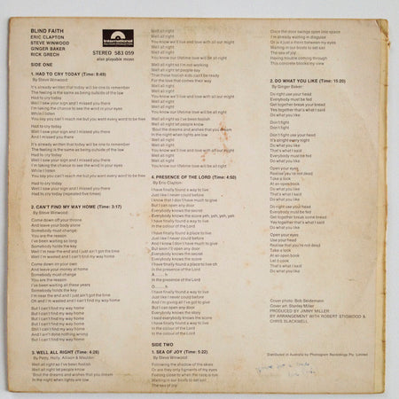 Blind Faith (2) : Blind Faith (LP, Album)