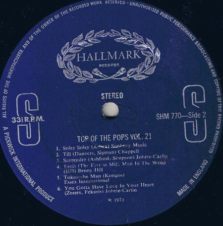 Various : Top Of The Pops Vol. 21 (LP, Album)