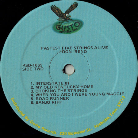 Don Reno : Fastest Five Strings Alive (LP, RE, Blu)