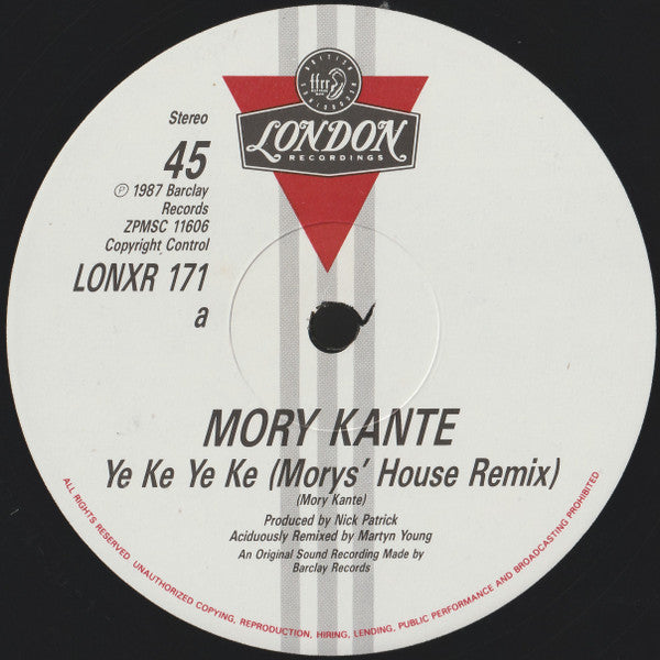 Mory Kante* : Yé Ké Yé Ké (Morys' House Remix) (12", Ltd)