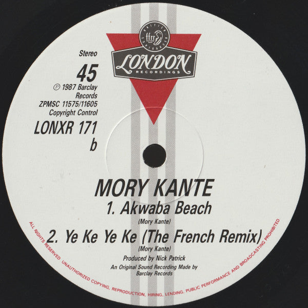 Mory Kante* : Yé Ké Yé Ké (Morys' House Remix) (12", Ltd)