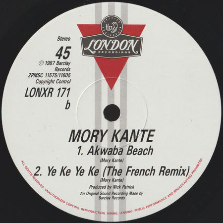 Mory Kante* : Yé Ké Yé Ké (Morys' House Remix) (12", Ltd)