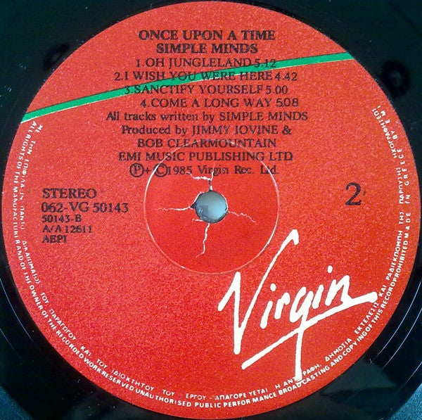 Simple Minds : Once Upon A Time (LP, Album)
