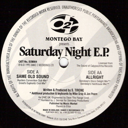 Montego Bay : Saturday Night E.P (12", EP)