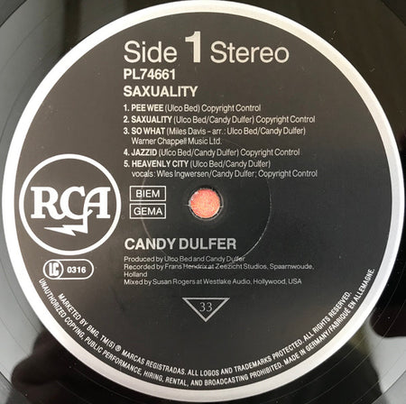Candy Dulfer : Saxuality (LP, Album)