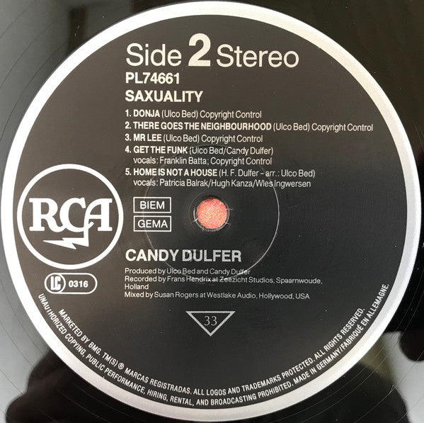 Candy Dulfer : Saxuality (LP, Album)