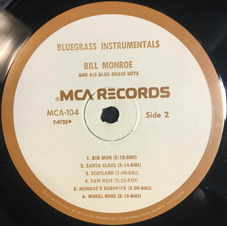 Bill Monroe And His Blue Grass Boys* : Bluegrass Instrumentals (LP, Comp, RE)