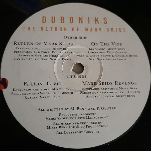 Duboniks : The Return Of Mark Skids (12")