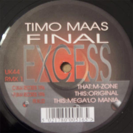 Timo Maas : Final Excess (The Remixes) (12")
