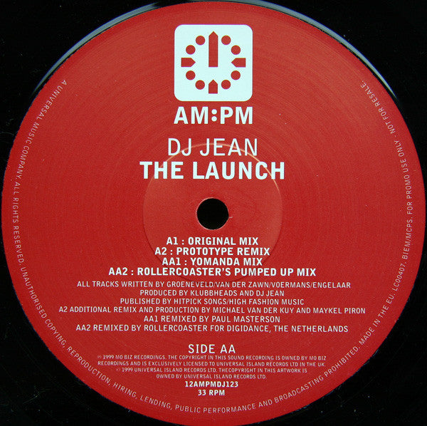 DJ Jean : The Launch (12", Promo)