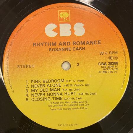 Rosanne Cash : Rhythm And Romance (LP, Album)