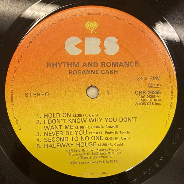 Rosanne Cash : Rhythm And Romance (LP, Album)