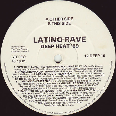 Latino Rave : Deep Heat 89 (12", Mixed)