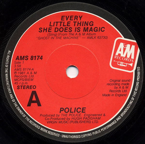 The Police : Every Little Thing She Does Is Magic (7", Single)